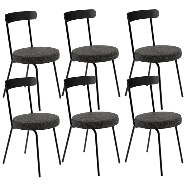 Kit 06 Cadeiras Decorativas Estofada Para Sala De Jantar Haia