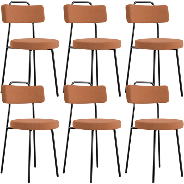 Kit 06 Cadeiras Decorativas Estofada Sala De Jantar Barcelona