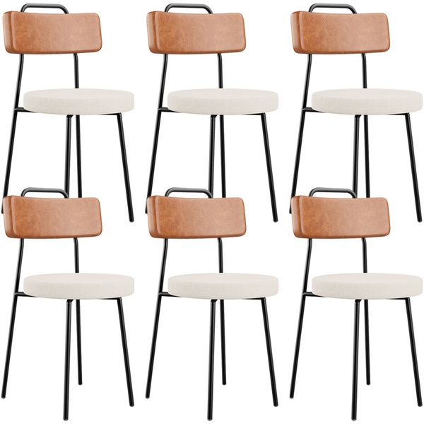 Kit 06 Cadeiras Decorativas Estofada Sala De Jantar Barcelona