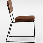 Kit 06 Cadeiras Decorativas Estofada Sala Jantar Base Aço All