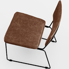 Kit 06 Cadeiras Decorativas Estofada Sala Jantar Base Aço All