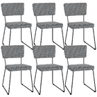 Kit 06 Cadeiras Decorativas Para Sala De Jantar Allana L02 Pi