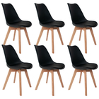 Kit 06 Cadeiras Decorativas Para Sala De Jantar Ayla Com Base