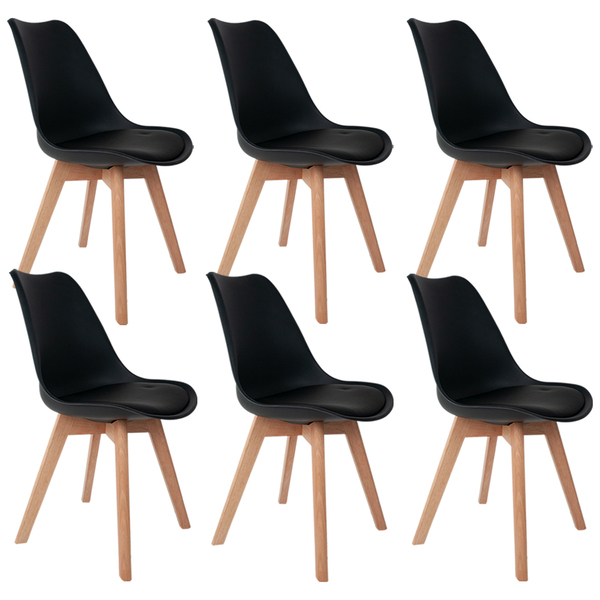 Kit 06 Cadeiras Decorativas Para Sala De Jantar Ayla Com Base