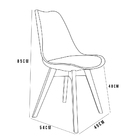 Kit 06 Cadeiras Decorativas Para Sala De Jantar Ayla Com Base