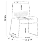 Kit 06 Cadeiras Empilhável Fixa Link F02 Base Aço Cinza Nude