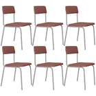 Kit 06 Cadeiras Estofada Para Sala De Jantar Sense Branco C01