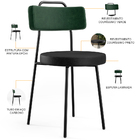 Kit 06 Cadeiras Estofada Para Sala Jantar Barcelona L02 Facto