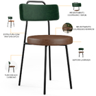 Kit 06 Cadeiras Estofada Para Sala Jantar Barcelona L02 Facto