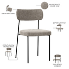 Kit 06 Cadeiras Estofadas Para Sala De Jantar Melina L02 Bouc