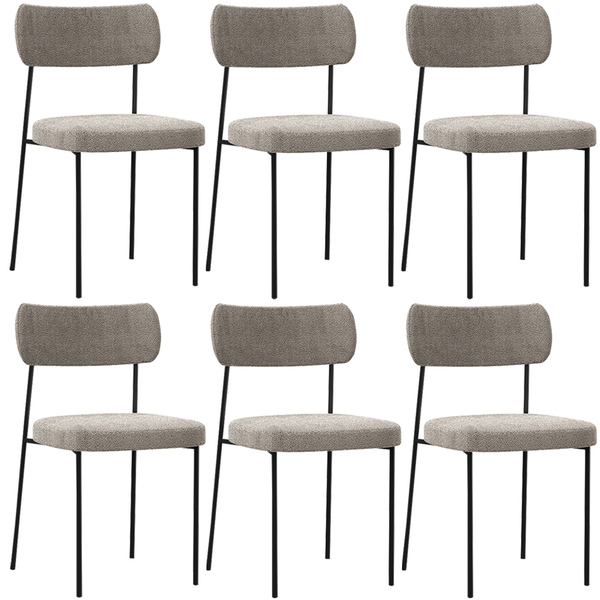 Kit 06 Cadeiras Estofadas Para Sala De Jantar Melina L02 Bouc