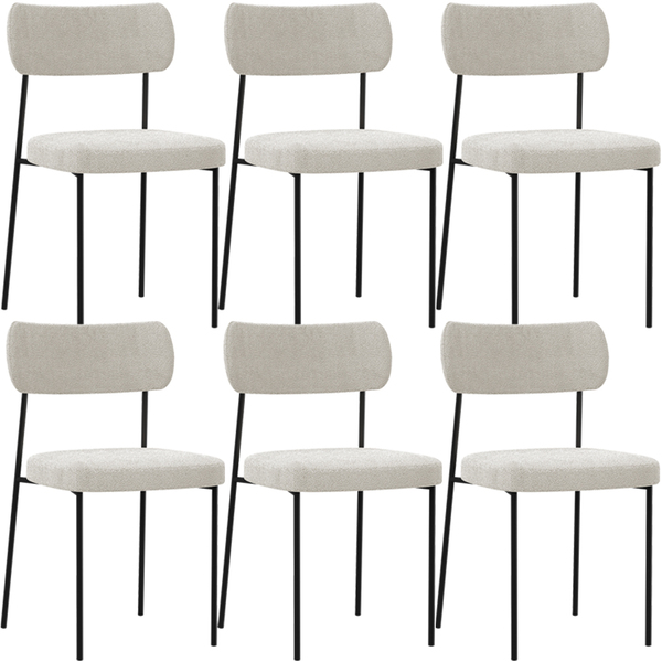 Kit 06 Cadeiras Estofadas Para Sala De Jantar Melina L02 Bouc