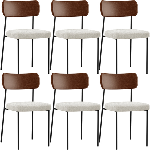 Kit 06 Cadeiras Estofadas Para Sala De Jantar Melina L02 Cour