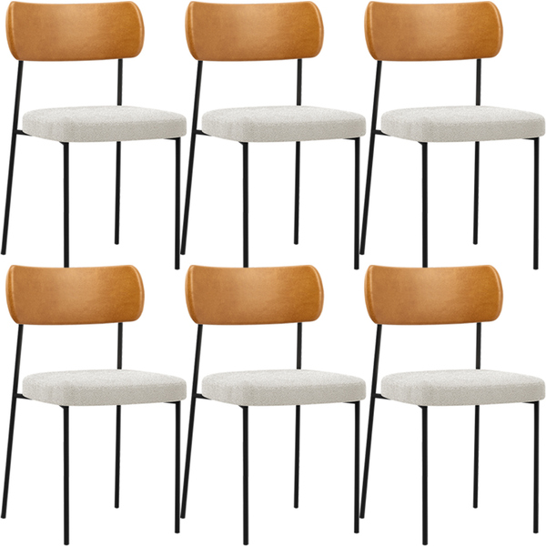 Kit 06 Cadeiras Estofadas Para Sala De Jantar Melina L02 Cour