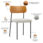 Kit 06 Cadeiras Estofadas Para Sala De Jantar Melina L02 Cour