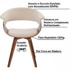 Kit 06 Cadeiras Giratória Decorativa Para Sala De Jantar Ohan