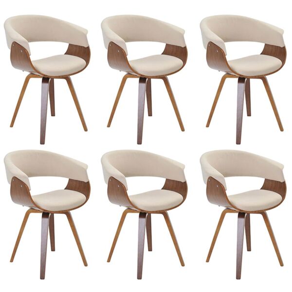 Kit 06 Cadeiras Giratória Decorativa Para Sala De Jantar Ohan