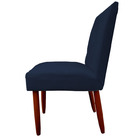 Kit 06 Cadeiras Jantar Madrid Pés Palito Sued Azul Marinho -