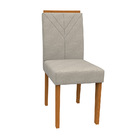 Kit 06 Cadeiras Júlia Animalle Marfim Wd25 Pés Ypê - D'rossi