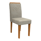 Kit 06 Cadeiras Júlia Veludo Linho Tl13 Pés Ypê - D'rossi