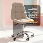 Kit 06 Cadeiras Office Eiffel Botonê Ajustável Base Giratória