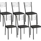 Kit 06 Cadeiras Para Cozinha Dubai Corino Crome 2c111 Kappesb