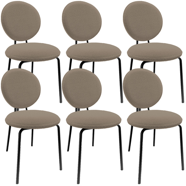 Kit 06 Cadeiras Para Sala De Jantar Cozinha Évora L02 Bouclê