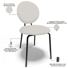 Kit 06 Cadeiras Para Sala De Jantar Cozinha Évora L02 Bouclê