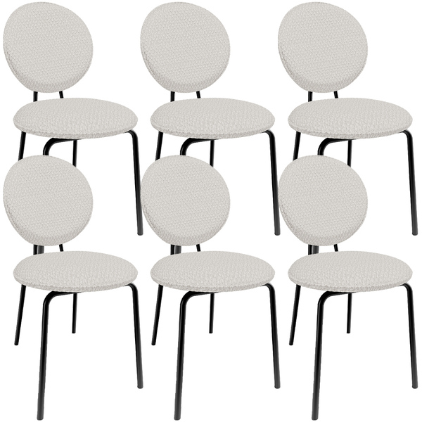 Kit 06 Cadeiras Para Sala De Jantar Cozinha Évora L02 Bouclê