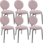 Kit 06 Cadeiras Para Sala De Jantar Cozinha Évora L02 Suede R