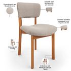 Kit 06 Cadeiras Para Sala De Jantar Cozinha Living Estofada D