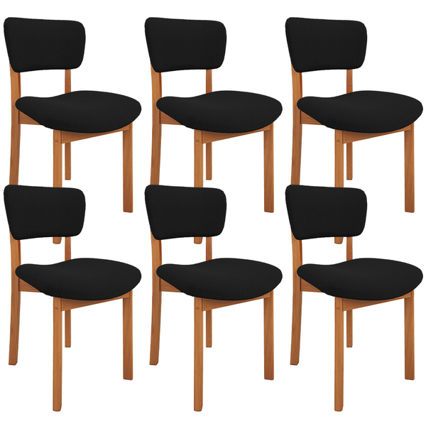 Kit 06 Cadeiras Para Sala De Jantar Cozinha Living Estofada D