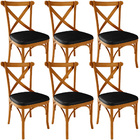 Kit 06 Cadeiras Para Sala De Jantar E Estar Living Estofada Á