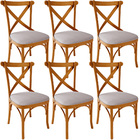 Kit 06 Cadeiras Para Sala De Jantar E Estar Living Estofada Á