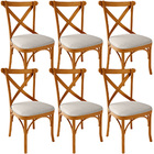 Kit 06 Cadeiras Para Sala De Jantar E Estar Living Estofada Á