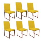 Kit 06 Cadeiras Para Sala De Jantar Escritório Office Stan In