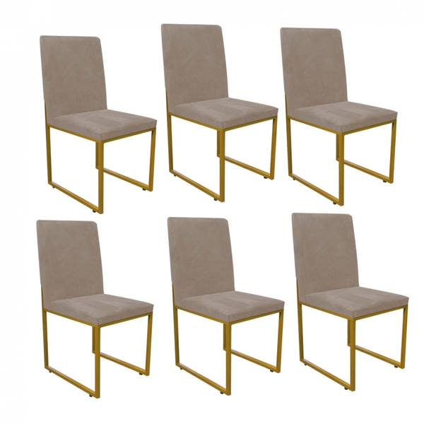 Kit 06 Cadeiras Para Sala De Jantar Escritório Office Stan In