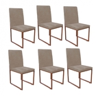 Kit 06 Cadeiras Para Sala De Jantar Escritório Office Stan In