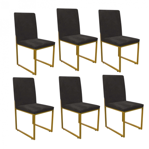 Kit 06 Cadeiras Para Sala De Jantar Escritório Office Stan In