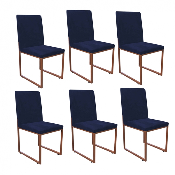 Kit 06 Cadeiras Para Sala De Jantar Escritório Office Stan In