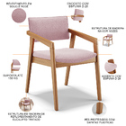 Kit 06 Cadeiras Para Sala De Jantar Estar Living Giorgia L02