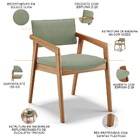 Kit 06 Cadeiras Para Sala De Jantar Estar Living Giorgia L02