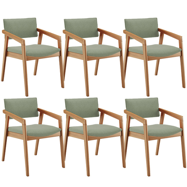 Kit 06 Cadeiras Para Sala De Jantar Estar Living Giorgia L02