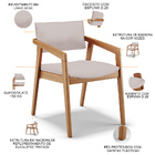 Kit 06 Cadeiras Para Sala De Jantar Estar Living Giorgia L02