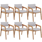 Kit 06 Cadeiras Para Sala De Jantar Estar Living Giorgia L02