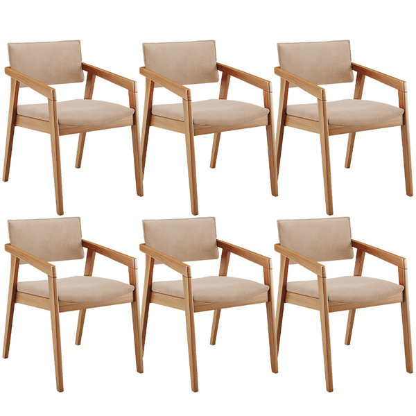 Kit 06 Cadeiras Para Sala De Jantar Estar Living Giorgia L02