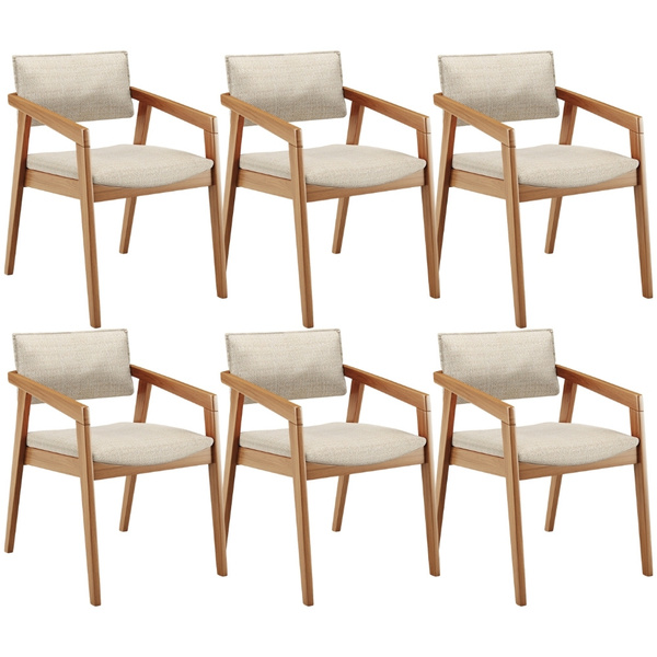 Kit 06 Cadeiras Para Sala De Jantar Estar Living Giorgia L02