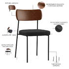 Kit 06 Cadeiras Para Sala De Jantar Melina L02 Couríssimo Mar