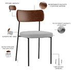 Kit 06 Cadeiras Para Sala De Jantar Melina L02 Couríssimo Mar