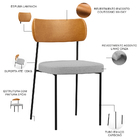 Kit 06 Cadeiras Para Sala De Jantar Melina L02 Couríssimo Whi